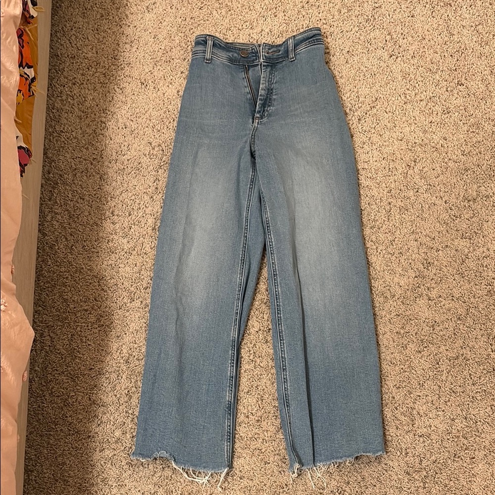 Zara High Waisted Blue Jeans